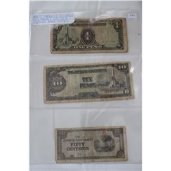 Japanese - Occupied Philippines Peso/Centavo Bank Notes