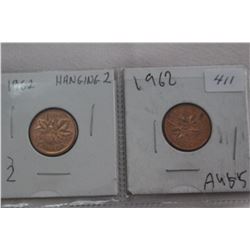 Canada One Cent Coins (2)