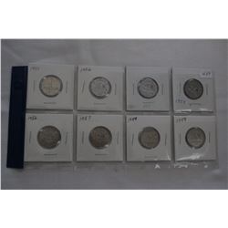 Canada Five Cent Coins (8)
