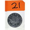 Image 1 : 1 Oz .9999 Fine Silver 2009 Canada Maple Leaf Coin