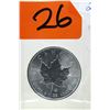 Image 1 : 1 Oz .9999 Fine Silver 2014 Canada Maple Leaf Coin