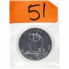 Image 1 : 1 Oz .9999 Fine Silver Grey Wolf Coin in Capsule