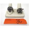 Image 1 : 2 New Stainless Steel Biker Rings - Size 14