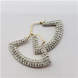 10K Yellow Gold Cz (1.33G) Earrings, Made in Canada, Suggested Retail Value $800 (Estimated Selling 