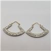 Image 3 : 10K Yellow Gold Cz (1.33G) Earrings, Made in Canada, Suggested Retail Value $800 (Estimated Selling 