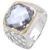 Image 3 : Rhodium Plated Pink Amethyst(5.9ct) Ring (~Size 10)(Ring is resizable for $40), Made in Canada, Sugg