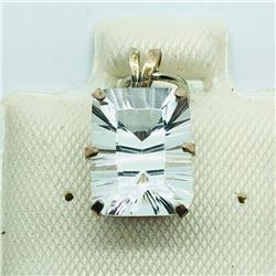 Silver White Quartz 2.2Ct Earrings (9x7mm), Made in Canada