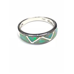 Silver Malachite Ring, Made in Canada, Suggested Retail Value $180