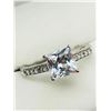 Image 3 : Silver Cubic Zirconia Ring (~Size 7)(Ring is resizable for $40), Made in Canada, Suggested Retail Va
