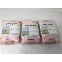 Spring Slendor Damask Seat Covers (3 x 2) Pink