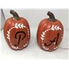 Image 1 : LED light Pumpkin Decor lot of 2 ceramic