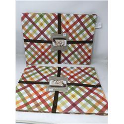 Autumn Gingham Printed Placemats (2 x 4)