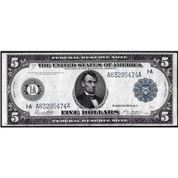 1914 $5 Federal Reserve Note Boston