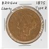 Image 1 : 1875 $20 Liberty Head Double Eagle Gold Coin
