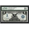 Image 1 : 1899 $1 Black Eagle Silver Certificate Note Fr.236 PMG About Uncirculated 55