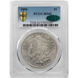 1894 $1 Morgan Silver Dollar Coin PCGS MS62 CAC