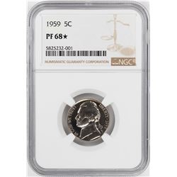 1959 Proof Jefferson Nickel Coin NGC PF68 Star