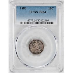 1880 Proof Seated Liberty Dime Coin PCGS PR64