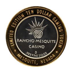 .999 Silver Rancho Mesquite Casino Nevada $10 Casino Limited Edition Gaming Token