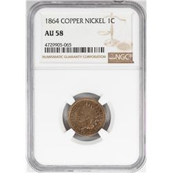 1864 1 Cent Copper Nickel Coin NGC AU58