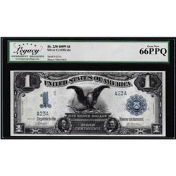 Serial # 23 - 1899 $1 Black Eagle Silver Certificate Note Fr.230 Legacy Gem New 66EPQ