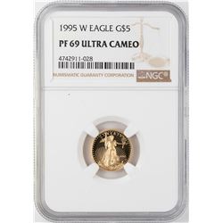 1995-W $5 Proof American Gold Eagle Coin NGC PF69 Ultra Cameo