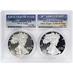 1986-S & 2016-W $1 Proof American Silver Eagle Coin Set PCGS PR69DCAM