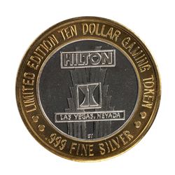 .999 Silver Hilton Las Vegas, Nevada $10 Casino Limited Edition Gaming Token