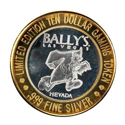 .999 Silver Ballys Las Vegas $10 Casino Limited Edition Gaming Token