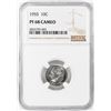 Image 1 : 1955 Proof Roosevelt Dime Coin NGC PF68 Cameo