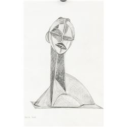 Naum Gabo British-Russian Constructivist Graphite