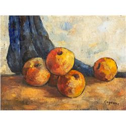Paul Cezanne French Impressionist Oil on Board