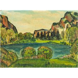 Canadian/American Oil on Board Landscape 1946