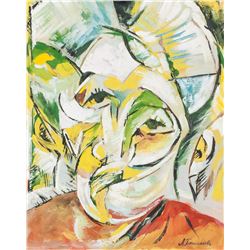 Alexander Bogomazov Russian Cubist Gouache