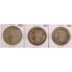 Lot of 1885, 1887 & 1889 $1 Morgan Silver Dollar Coins