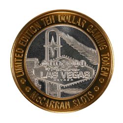 .999 Silver McCarran International Airport $10 Casino Limited Edition Gaming Token