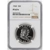 Image 1 : 1960 Proof Franklin Half Dollar Coin NGC PF67 Star