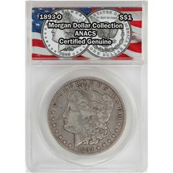 1893-O $1 Morgan Silver Dollar Coin ANACS Certified Genuine