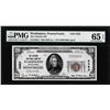 Image 1 : 1929 $20 Citizens NB Washington, PA CH# 3383 National Note PMG Choice Gem Unc 65EPQ