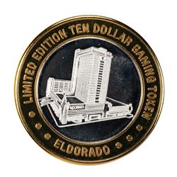 .999 Silver Eldorado Hotel and Casino $10 Casino Gaming Token Limited Edition