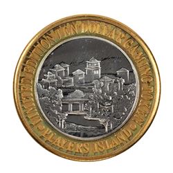.999 Fine Silver Players Island Casino $10 Casino Limited Edition Gaming Token