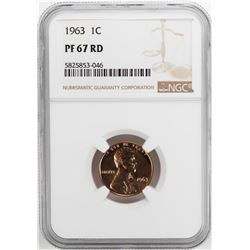 1963 Proof Lincoln Memorial Cent Coin NGC PF67RD