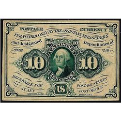 July 17, 1862 Ten Cents First Issue Fractional Currency Note