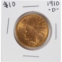 1910-D $10 Indian Head Eagle Gold Coin