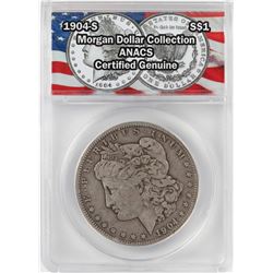 1904-S $1 Morgan Silver Dollar Coin ANACS Certified Genuine