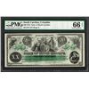 Image 1 : 1872 $20 State of South Carolina Revenue Bond Obsolete Note PMG Gem Uncirculated 66EPQ