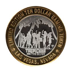 .999 Silver Tropicana Las Vegas, Nevada $10 Casino Limited Edition Gaming Token