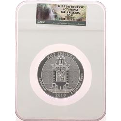 2010 Hot Springs 5oz Silver Quarter Coin NGC SP67 Early Releases