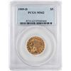 Image 1 : 1909-D $5 Indian Head Half Eagle Gold Coin PCGS MS62