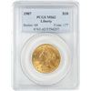 Image 1 : 1907 $10 Liberty Head Eagle Gold Coin PCGS MS62